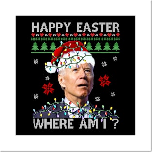 Biden Happy Easter Where Am I Posters and Art